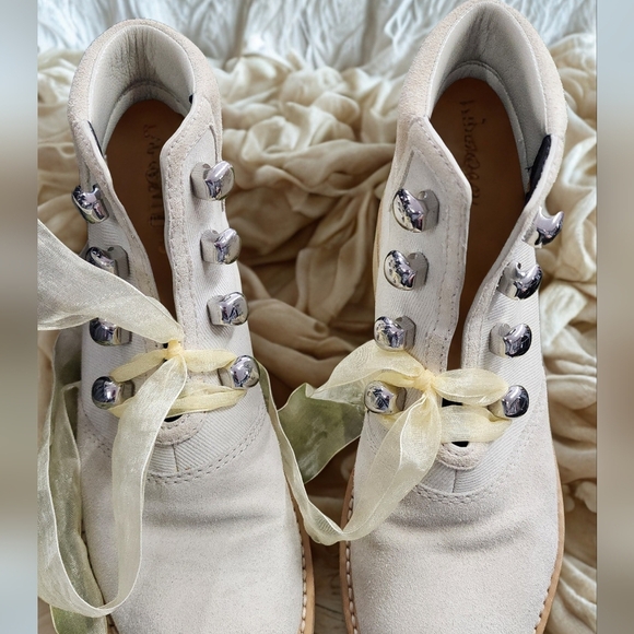 3•1 PHILLIP LIM Dylan Canvas Lace-up Hiking Boots In Neutrals Size 37.5 EUC - Picture 3 of 10